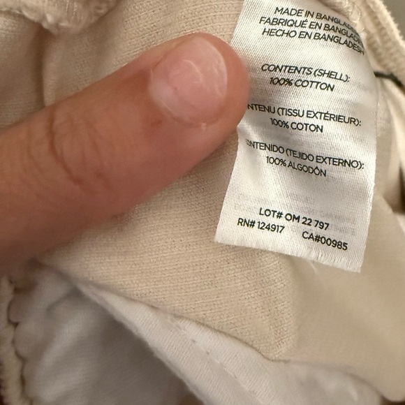 Onia Corduroy Joggers Beige Men’s Size Medium - Picture 3 of 6